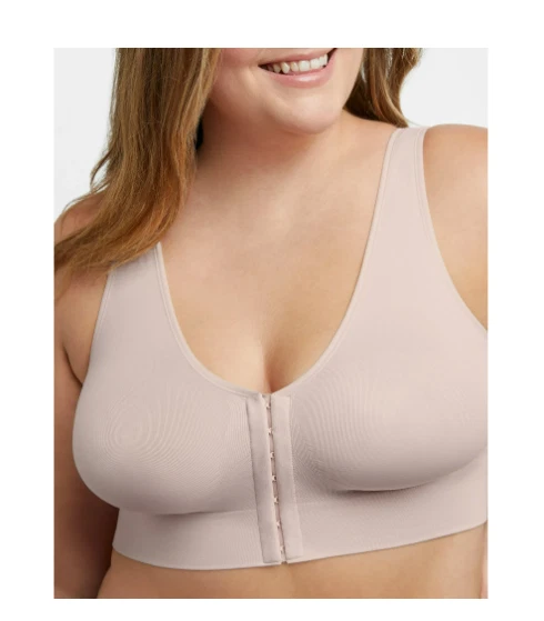 Sujetador Hanes Just my Size para mujer talla grande Pure Comfort cierre frontal sin aros talla 6XL Foto 4 de 4