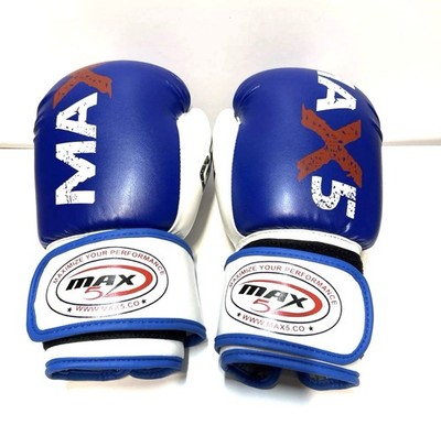 Max 5 Boxhandschuhe, 10 Oz, blau/weiß, nagelneu.