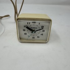 Vintage Timex Model 7369A Alarm Clock Tested Working Made In USA Cracked