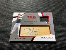 DYLAN CEASE 2020 Panini Immaculate RC Bat Patch Auto (Debut Moments) Red #/49