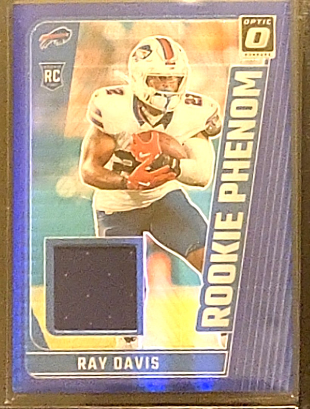 Ray Davis 2024 Donruss Optic Rookie Phenom #RPB-RDS Blue Hyper Prizm Patch Bills