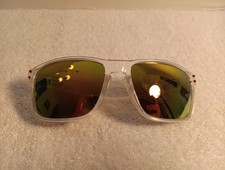Oakley Holbrook Polished Clear Frame 53  18-137 Gold Mirror Lenses