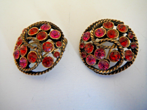 Pendientes de clip de cristal Kramer de Nueva York vintage - Imagen 2 de 4