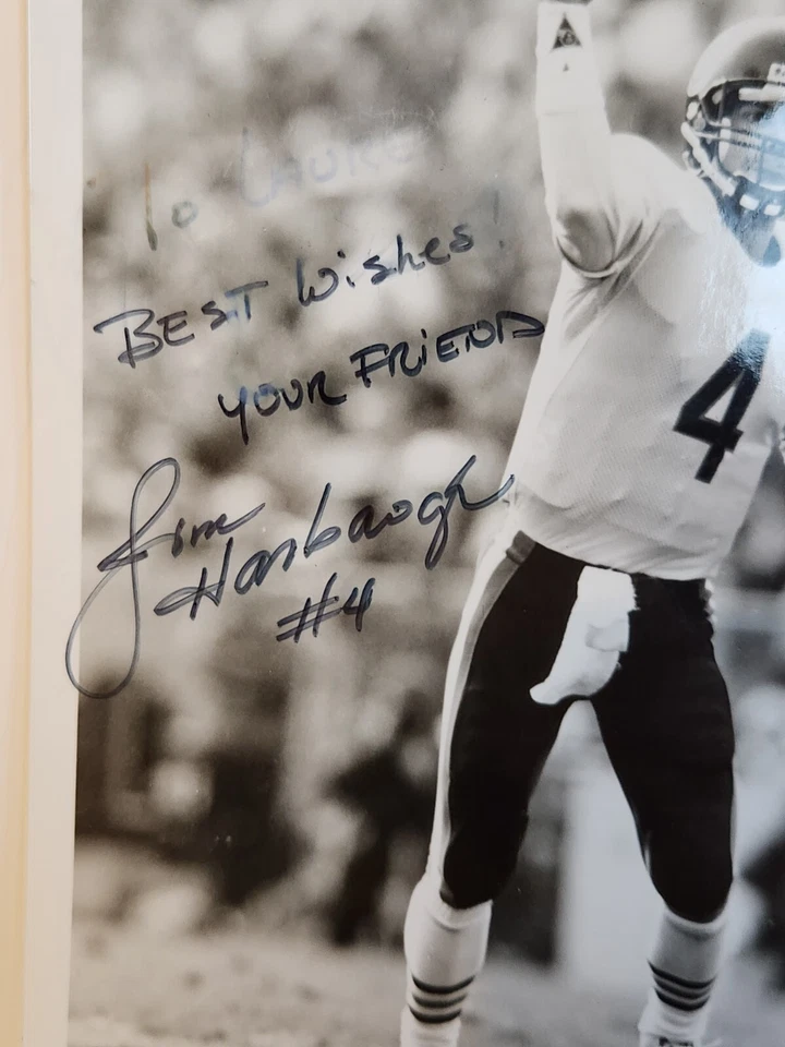 Foto promocional de Jim Harbaugh de los Chicago Bears Michigan firmada autografiada leer jsa Foto 2 de 4