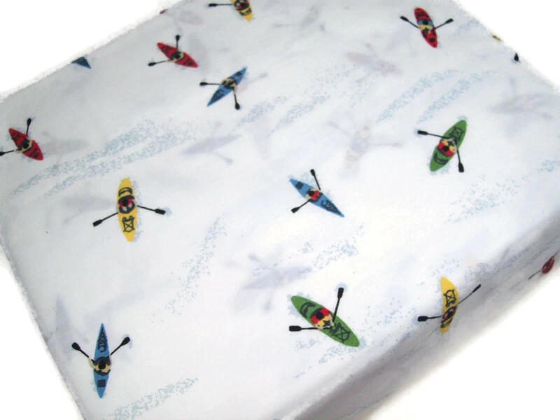 Eddie Bauer Home Cotton Kayaker Rowing Kayak Sports Queen Sheet Set New - Image 3 of 4