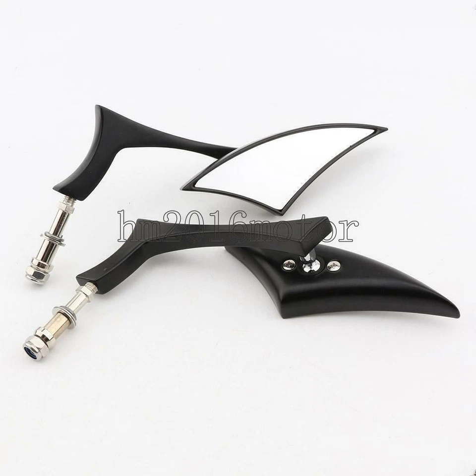 Espejos retrovisores laterales negros para motocicleta Harley-Davidson Sportster 1200 883 Foto 3 de 4