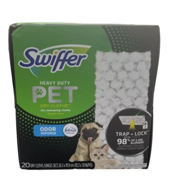 Swiffer Sweeper Pet Heavy Duty Dry Cloth Refills  20 Dry Sweeping Cloths