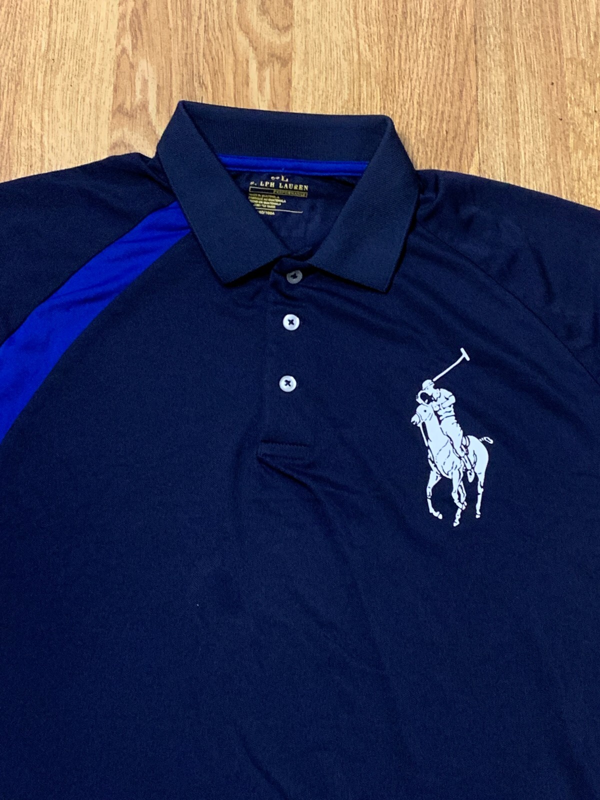 Polo Ralph Lauren Camicia Uomo Grande Blu Maglia Golf Performance Grande Pony