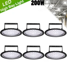 6X 200W UFO Led High Bay Light Commercial Warehouse Led Shop Lights Garage Lamp