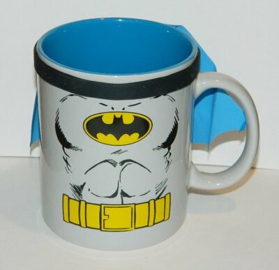 DC Comics Batman Torso and Chest Logo Caped 15 oz Ceramic Mug NEW UNUSED |  eBay