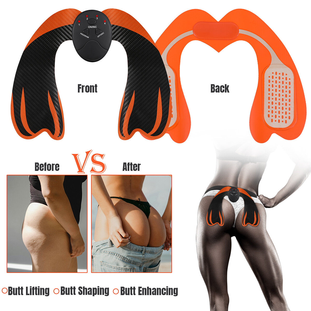 Rechargeable EMS Hips Trainer Hips Muscle Stimulator Hip Butt Lifter Training