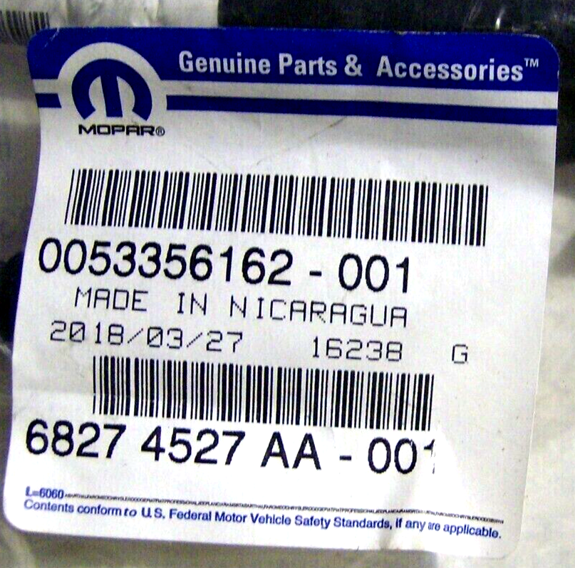 OEM MOPAR 68274527AA Side Marker Light Wiring Harness LH or RH for Jeep Wrangler eBay