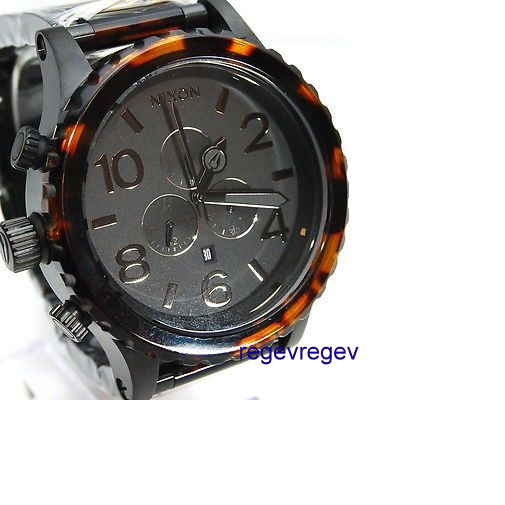 BRAND New Watch Matt Black Dark Tortoise 51-30 CHRONO A083-1061 A0831061 &