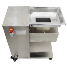 110V QE Meat Cutter Commercial Stainless Steel Meat Slicer 5mm Cutting Machine