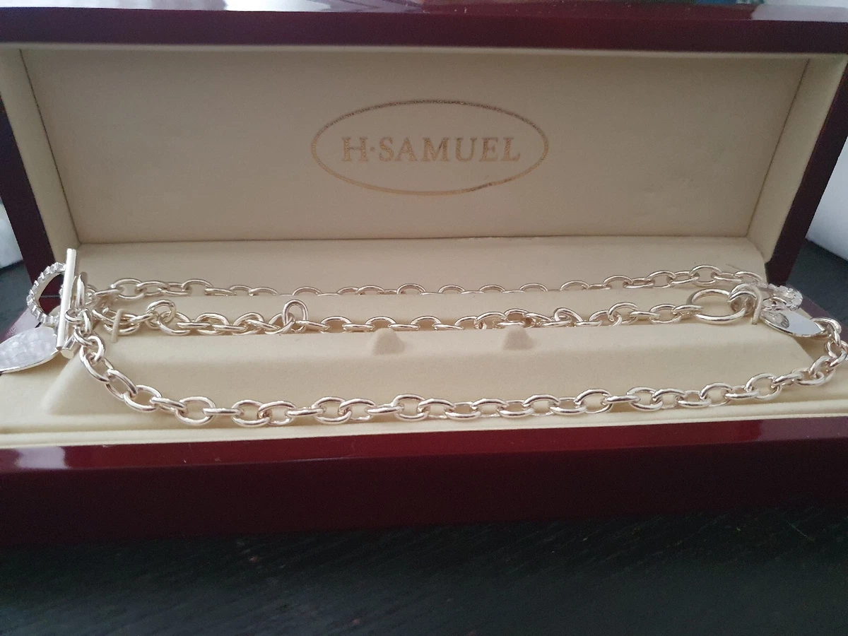 Sterling Silver & 18ct Gold Plated Vermeil 0.05ct Diamond Moon Pavé Bracelet  | H.Samuel