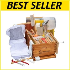 Professional-Grade Bee Hive Starter Kit with 10 Unassembled Frames & Tools