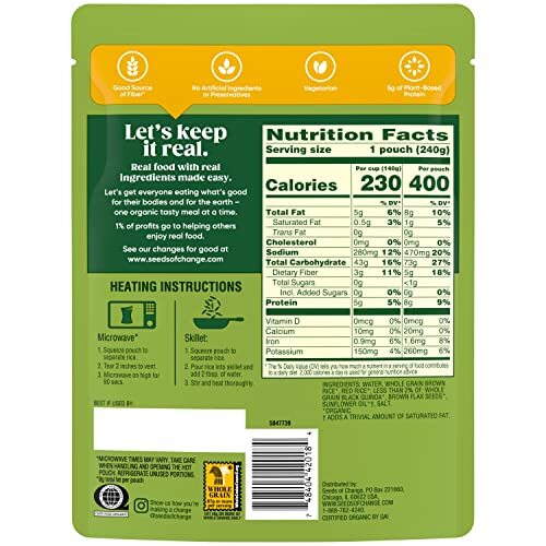 Samen der Veränderung Bio Quinoa braun roter Reis mit Leinsamen 8,5 oz 6er Pack - Bild 3 von 10