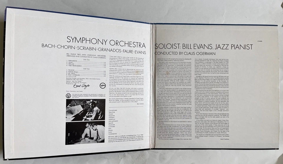 Bill Evans Trio With Symphony Orchestra~Conducted By Claus Ogerman~Bach~Chopin — 第 3/3 张图片
