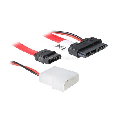 Akasa SATA Kombokabel Slimline zu SATA / Molex - 40cm
