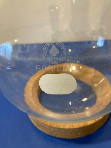 14981 Ace Glass 5000ml round bottom flask 5- neck 24/40 outsides & 45/50 center - Picture 4 of 5