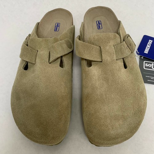 New w/o Box Birkenstock Boston Suede Faded Khaki Soft Footbed Narrow Select  Size | eBay