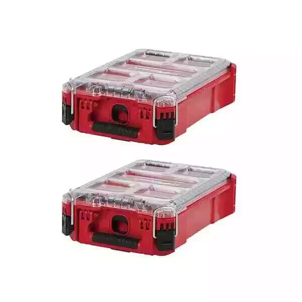 Milwaukee PACKOUT 5-Compartment Small Parts Organizer 2-Pack 48-22-8435