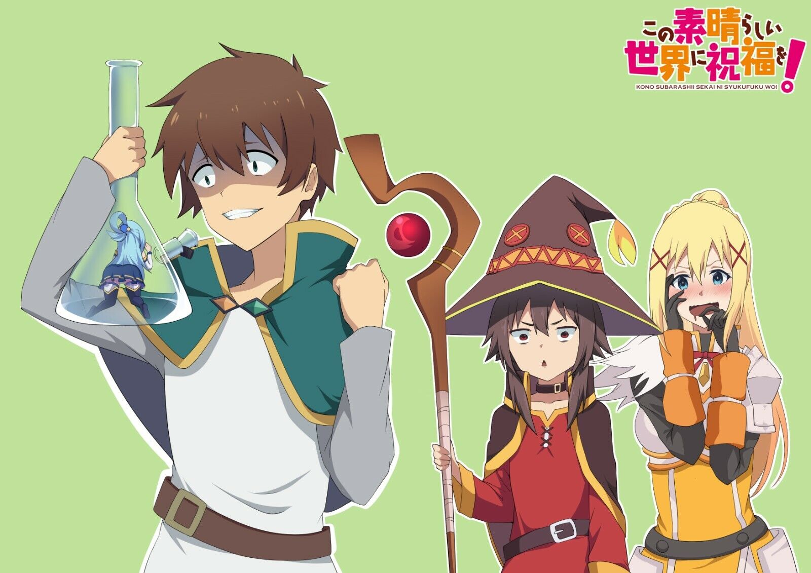 Konosuba Sticker - Water Bong -Kazuma Darkness Aqua Megumin