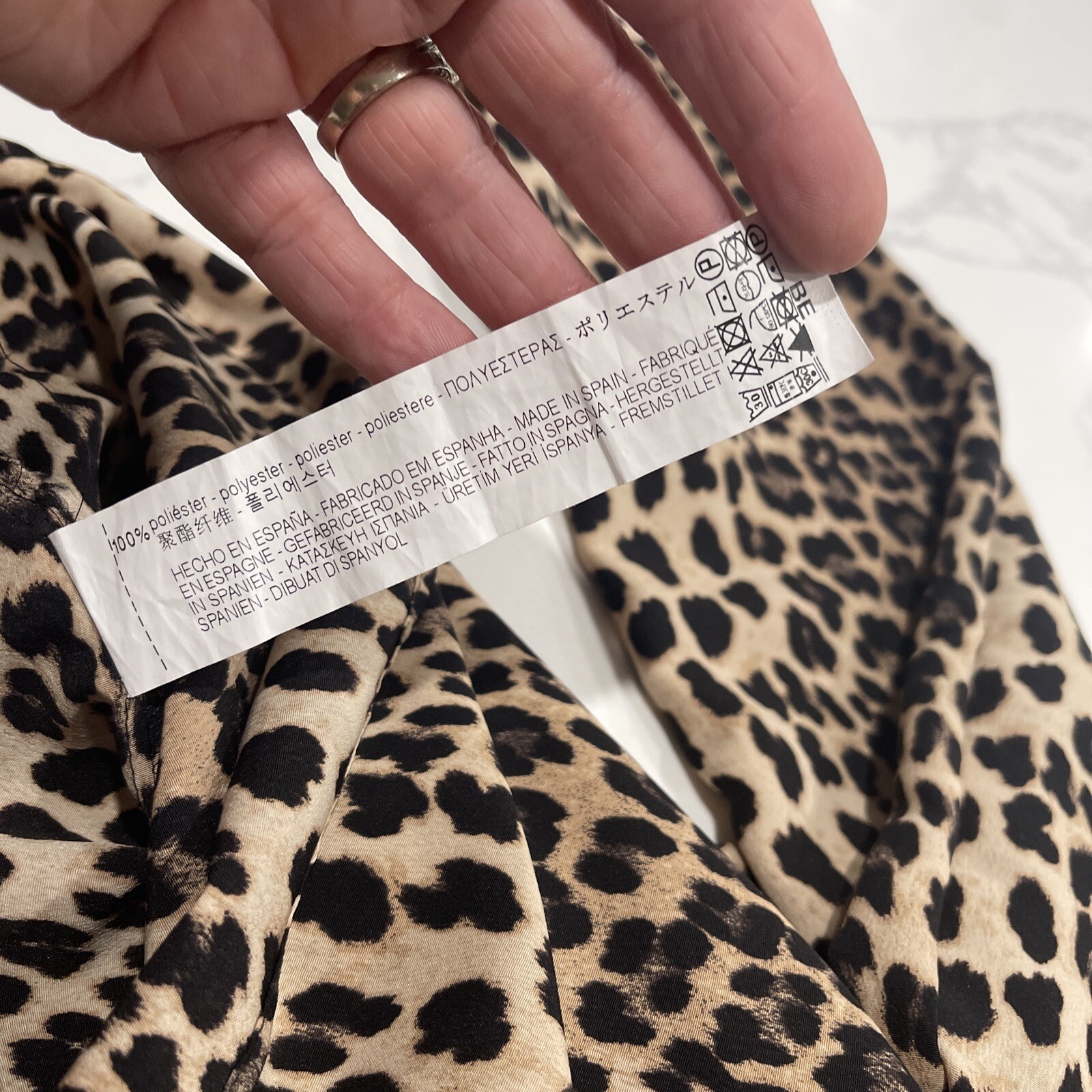 Zara Basic cheetah print lace back button down lo… - image 11