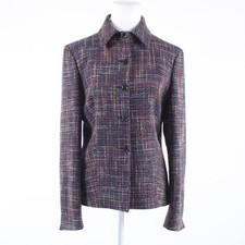 Charcoal Gray Multicolor Space Dyed Tweed Sif Femme Long Sleeve Jacket 8