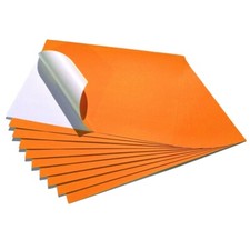 A4 Matt Orange Adhesive Sticky Sticker Craft Labes Silhouete Paper