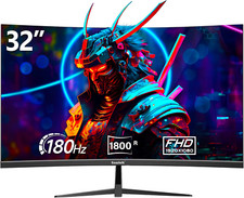 32-Inch Curved Gaming Monitor - 1800R, 165Hz/180Hz, VA Screen, Wall Mountable
