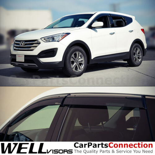 Visières de fenêtre WellVisors 13-18 pour déflecteurs latéraux sport Hyundai Santa Fe - Photo 1 sur 12