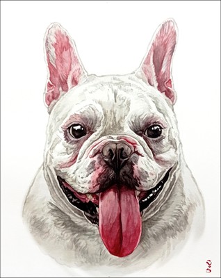 Custom Pet Portrait 8x10 inch Hand Painted Original Signed