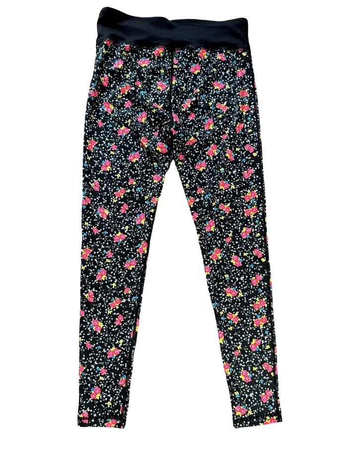 Iron Fist Athletic Unique Ditzy Skull Skeleton Flowers Goth Gym Workout Leggings - Imagem 2 de 4