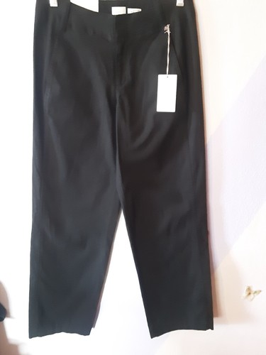 A New Day Pants Womens Size 2 Black Stretch High Rise Straight Hip n Thigh New