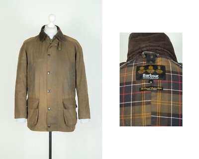 -Mens Barbour Bristol Wax Cotton Brown Jacket Size M