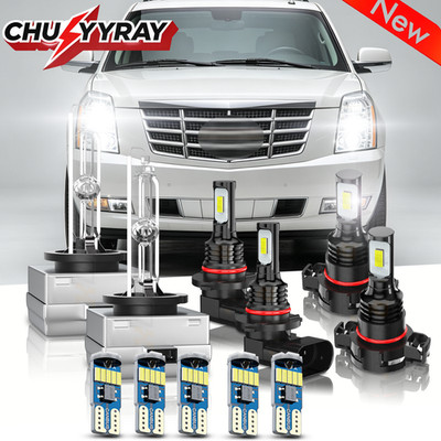 11x LED/HID For 2007-14 Cadillac Escalade Headlight Fog Light DRL Bulb Combo