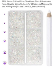 CMBYN 7200 Piece. 6 Mixed Sizes For Diy Jewelery.  With One Picking Pen