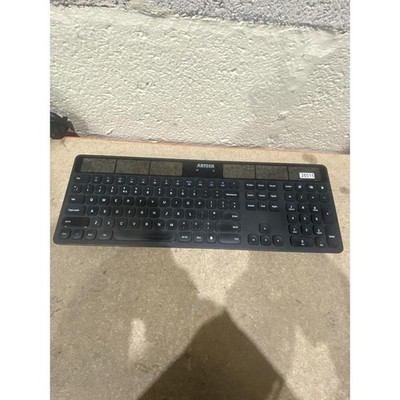 Arteck HW126 Solar Tastatur schwarz kabellos QWERTY (Standard) leise Tasten (Ersatzteile)