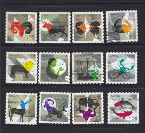 Kanada 2011-2013 Sternzeichen komplett gebraucht 12er Set #2449-2456