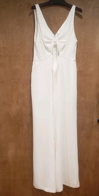NWT Jill by Jill Stuart Ivory Wedding Fully Lined Peekaboo Jumpsuit Size 12