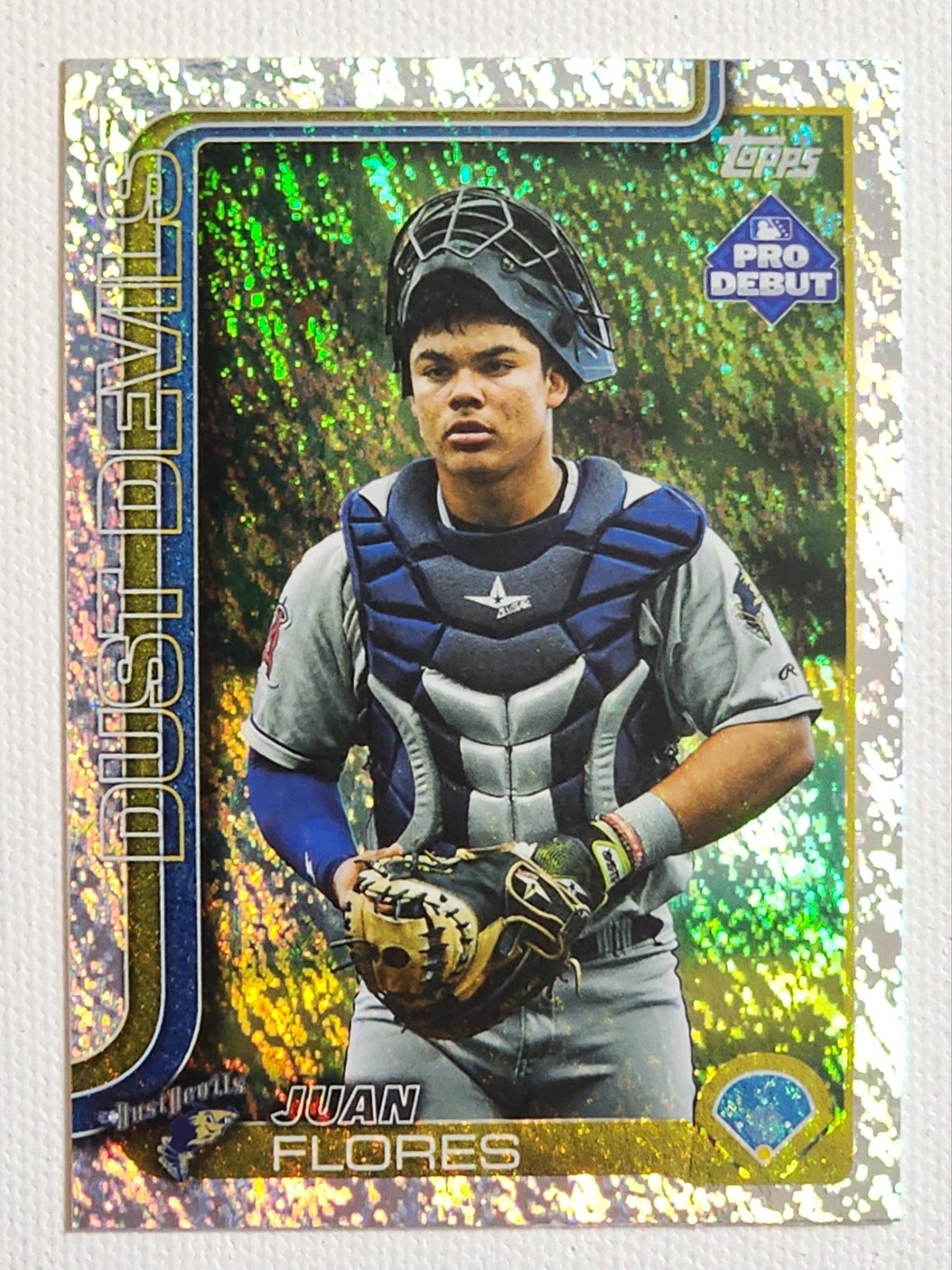 2025 Topps Pro Debut Juan Flores #PD-58 Sparkle Foil /175 - (Angels/Dustdevils)