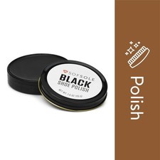Black Leather Shoe Polish, 1.5oz, for Shining and Covering Scuffs