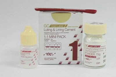 GC Gold Label 1 Glass Ionomer Luting & Lining Cement Mini Pack Long Exp