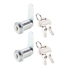 Cam Locks 30mm Cylinder Length Fits Max 7/8-inch Thick Panel Keyed Alike 2Pcs