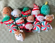 New Lot Of 15 Squishmallow Squishville 4" to 6" Christmas Holiday Plush