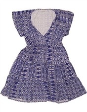 URBAN OUTFITTERS Womens A-Line Dress UK 14 Large Blue Geometric Polyester DU71