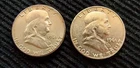 (2) Franklin Half Dollar Coins - ( 1961-P, 1961-D ) - 90% Silver