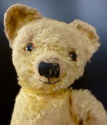 ANTIKER TEDDYBÄR, MOHAIR GELENKBÄR, IRISCHER BÄR 22'' / 56cm, VINTAGE TEDDY