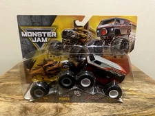 2025 MONSTER JAM SERIES TRUCKS 1:64 DOUBLES PACK - HORSE POWER vs FASTRO VAN
